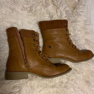 Leather Combat Boots
